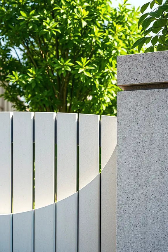 eco friendly concrete fence designs