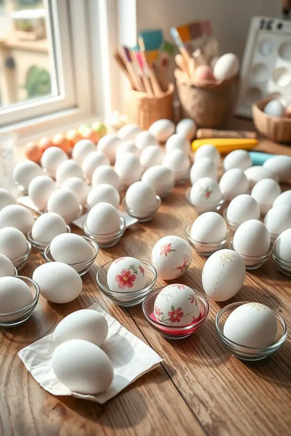 eco friendly egg decorating stations