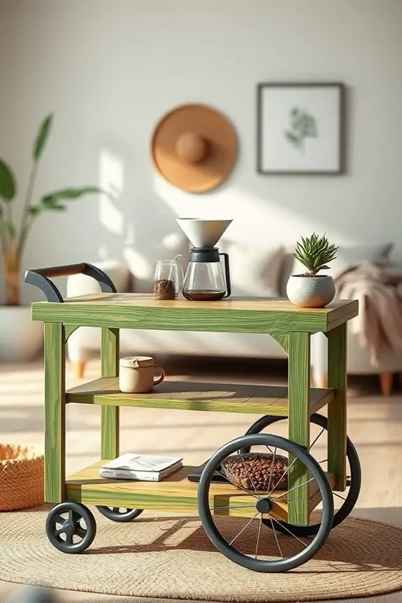 eco friendly mobile coffee cart