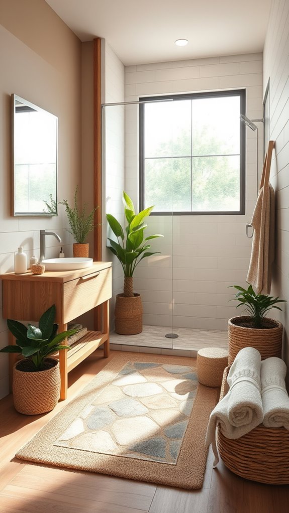 eco friendly rustic shower mats