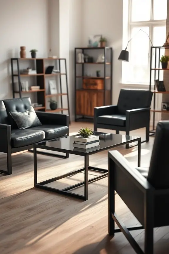 edgy industrial black furniture