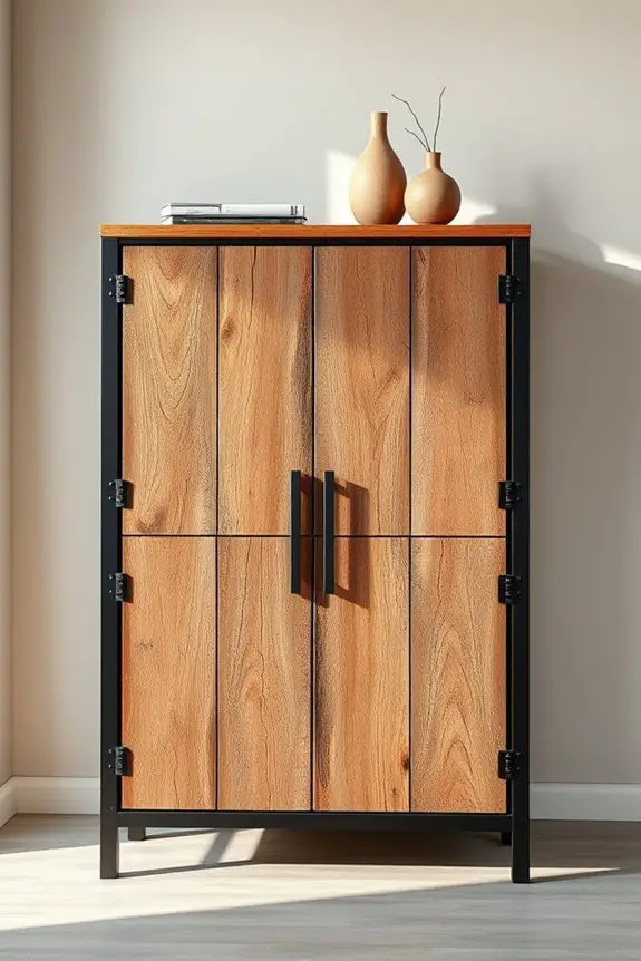 edgy industrial raw cupboards