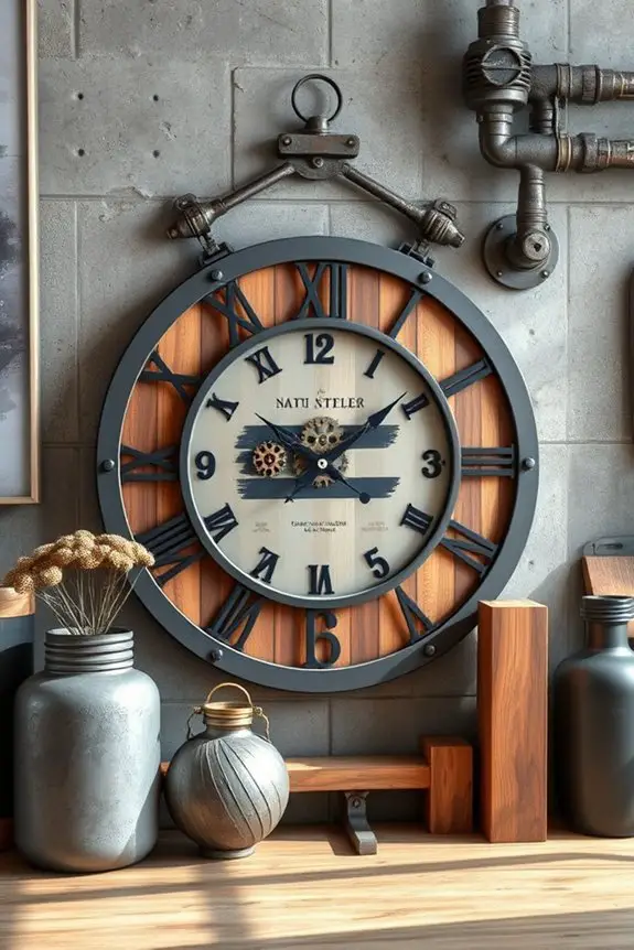 edgy industrial style clocks