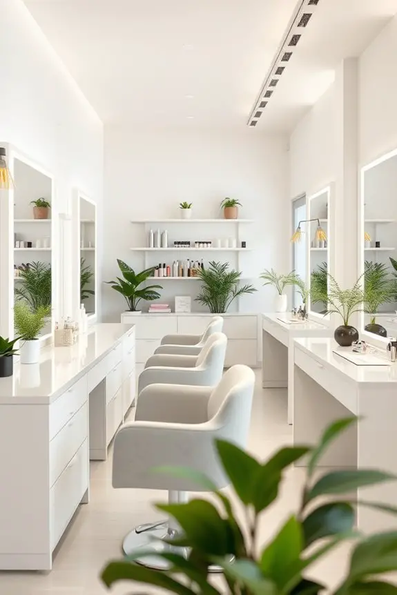 efficient adaptable beauty stations
