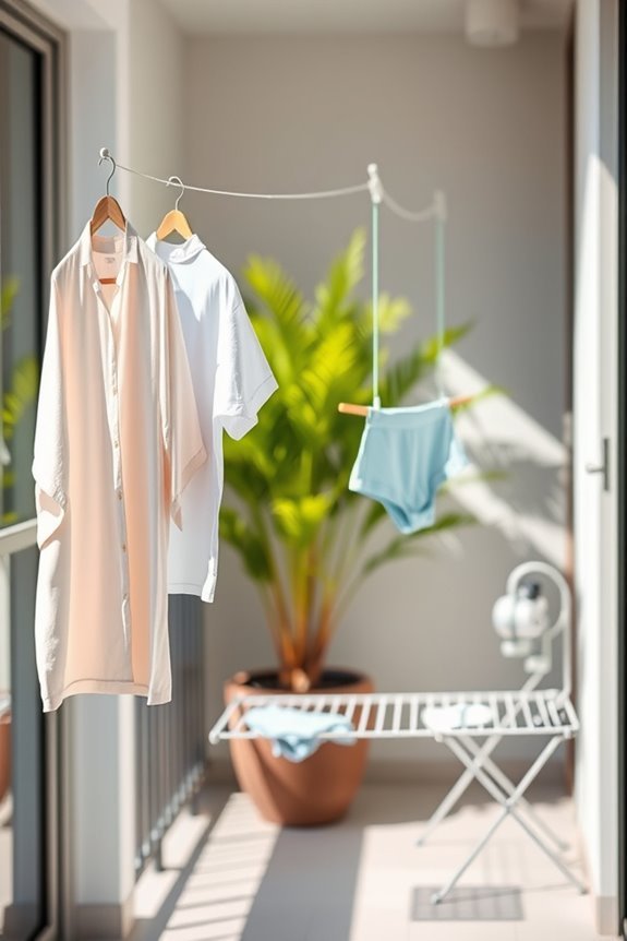 efficient balcony laundry drying