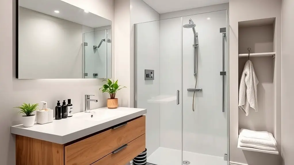efficient compact bathroom designs