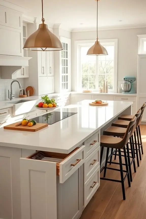 efficient kitchen work zones