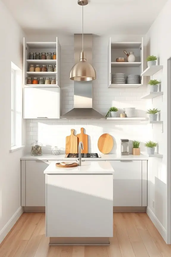 efficient overhead kitchen storage