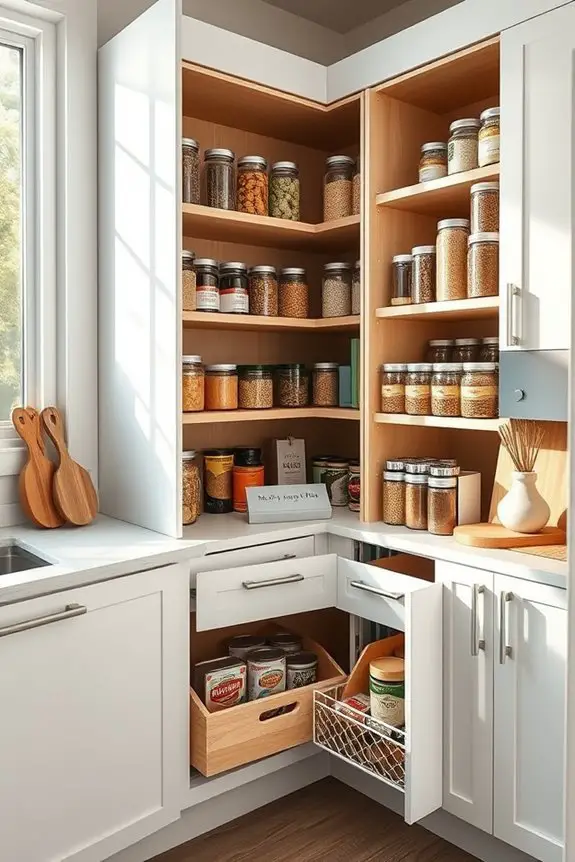 efficient pull out kitchen storage