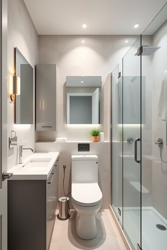 efficient small bathroom layout