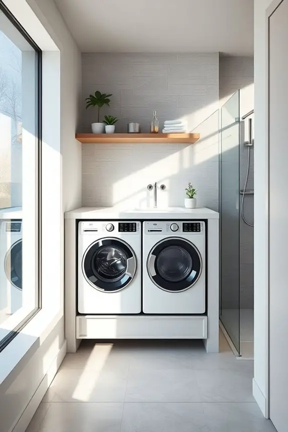 efficient wash and dry zone