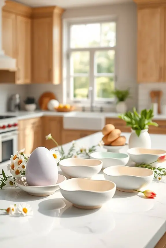 egg shaped serving dishes