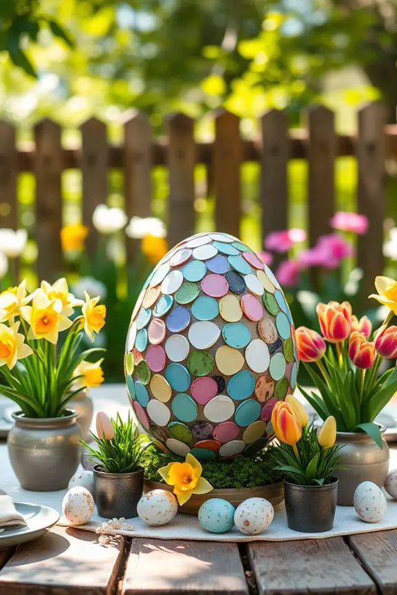 eggshell mosaic art creation