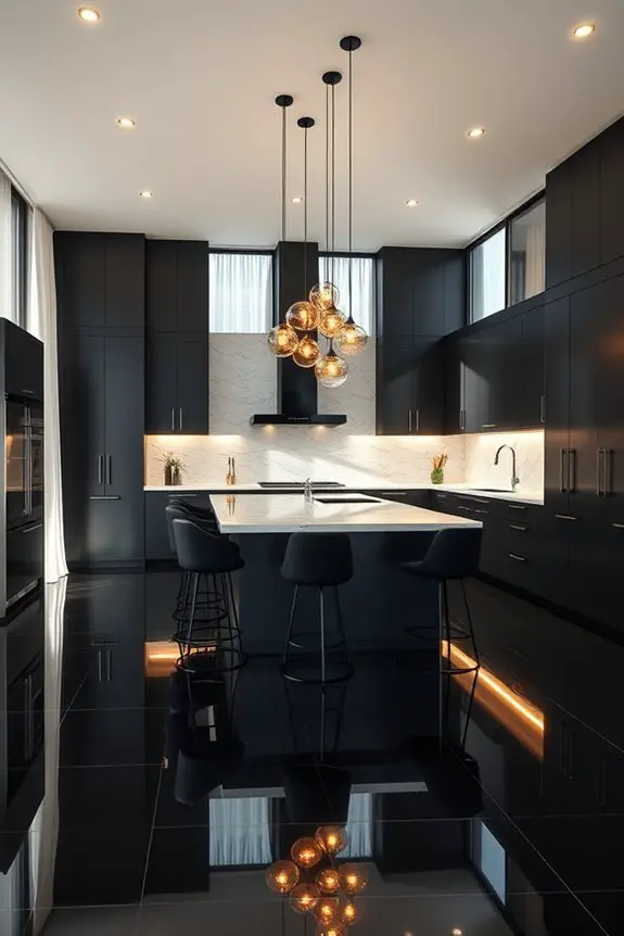 elegant ambient kitchen lighting
