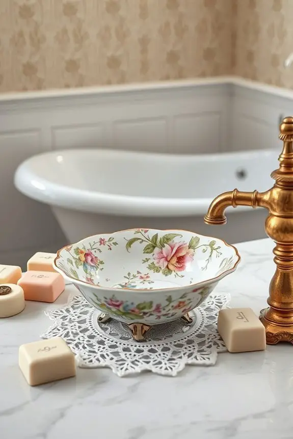 elegant antique bathroom accents