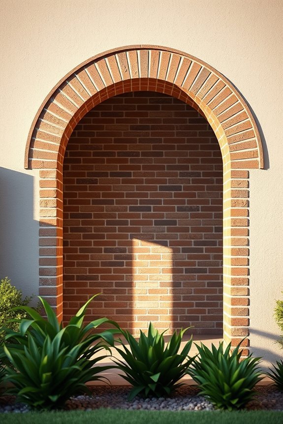 elegant arched brick doorways