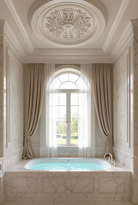 elegant architectural ceiling accents