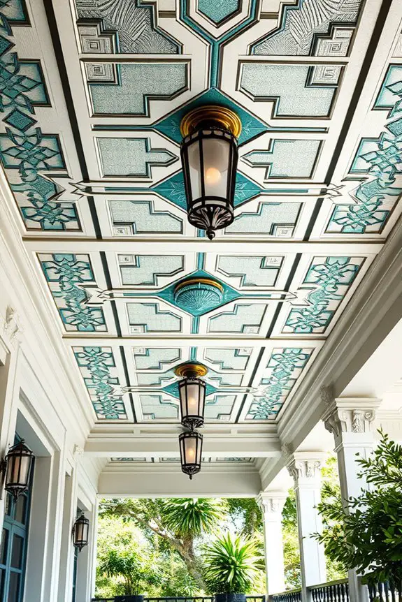 elegant art deco balcony