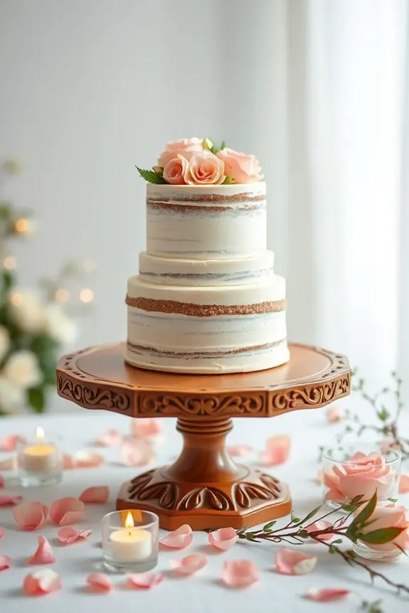 elegant artisan cake display