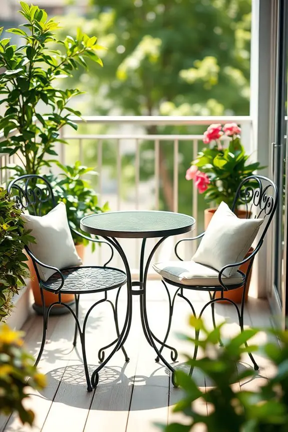 elegant balcony dining experience