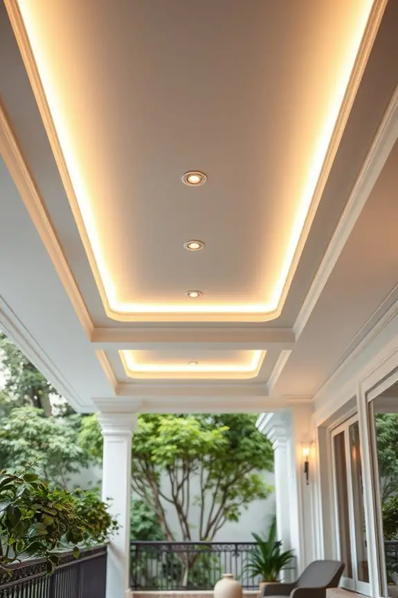 elegant balcony lighting design