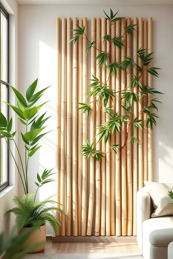 elegant bamboo wall decor