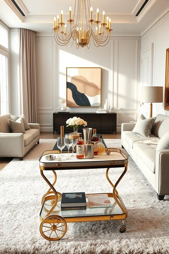 elegant bar cart essentials