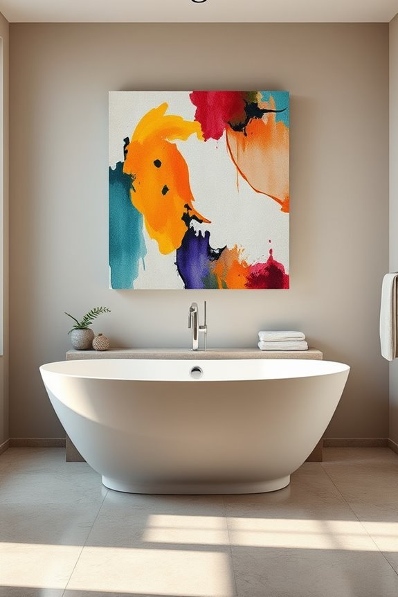 elegant bathroom art prints