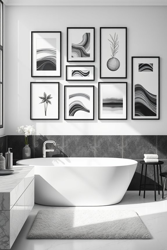 elegant bathroom art prints