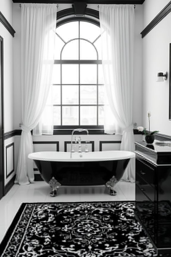 elegant bathroom window treatments