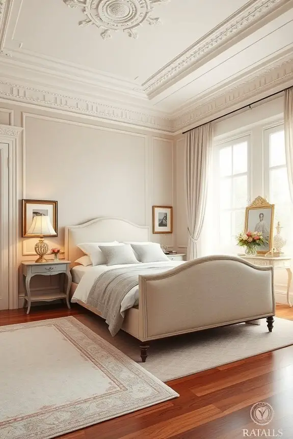 elegant bedroom crown molding