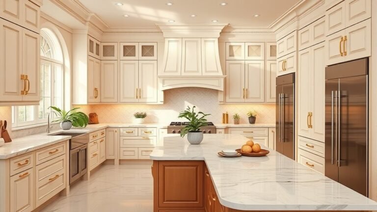 elegant beige and gold kitchens