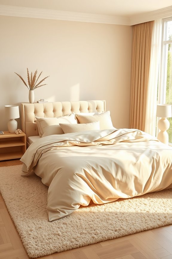elegant beige bedding comfort