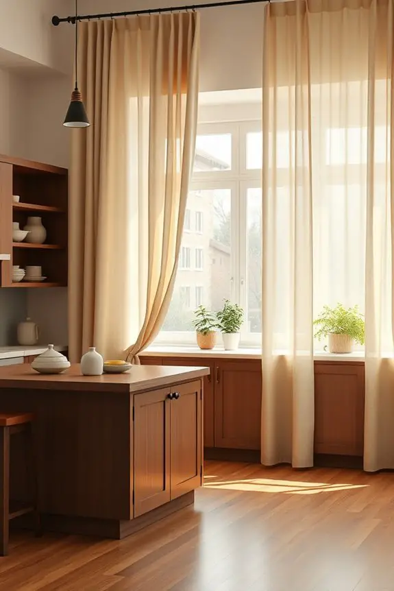 elegant beige brown curtains