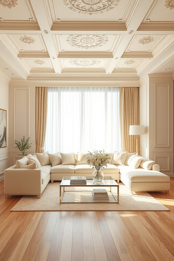 elegant beige ceiling designs