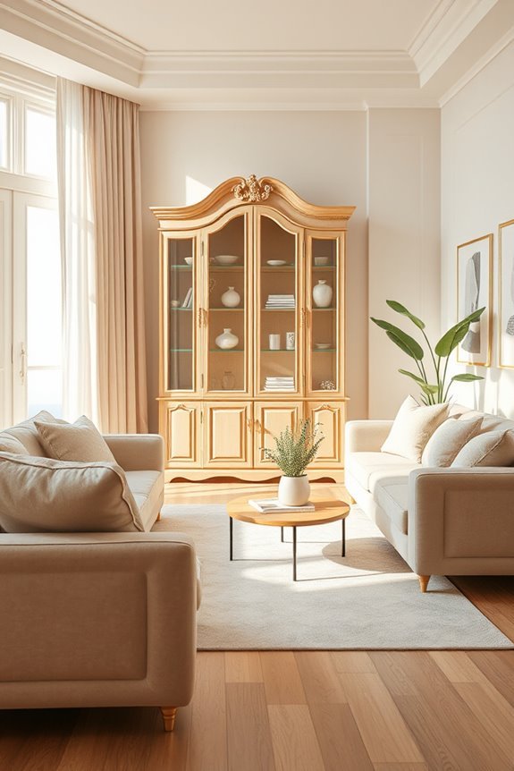 elegant beige display solutions