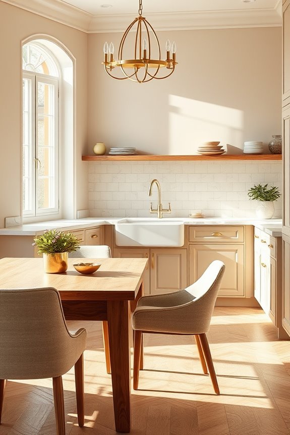 elegant beige kitchen design