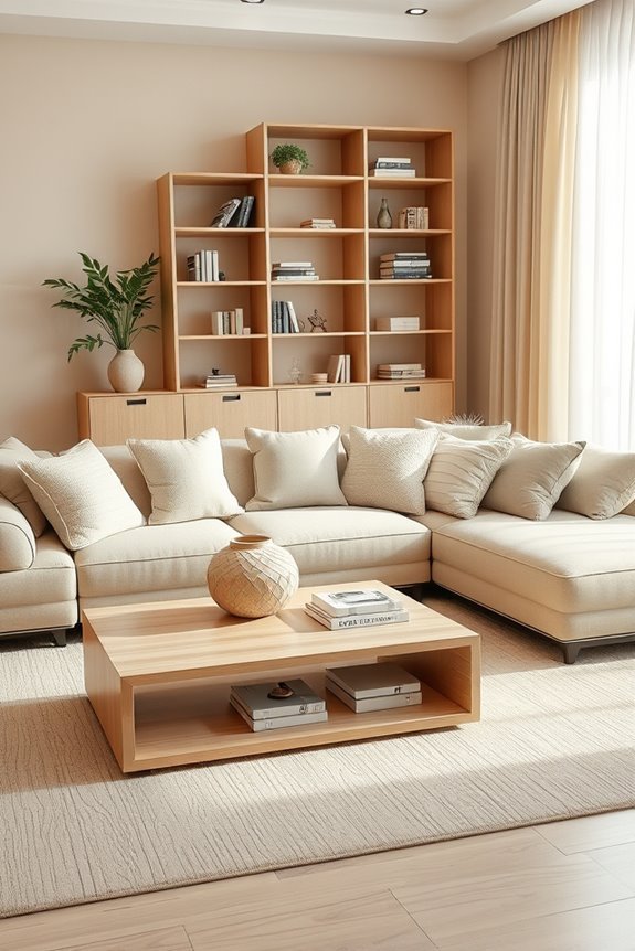 elegant beige storage solutions