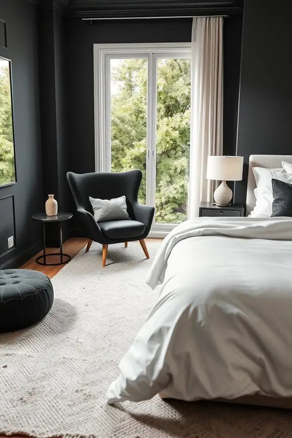 elegant black accent chairs