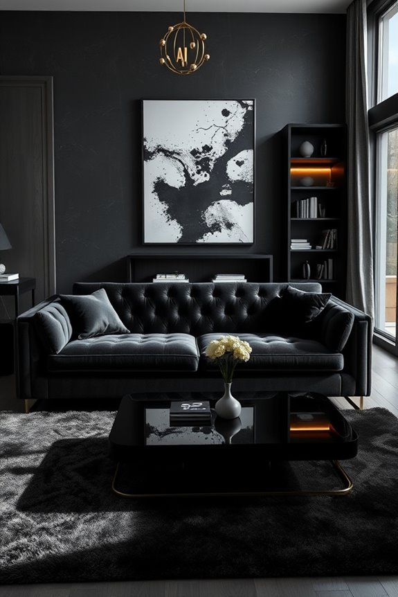 elegant black accent furniture