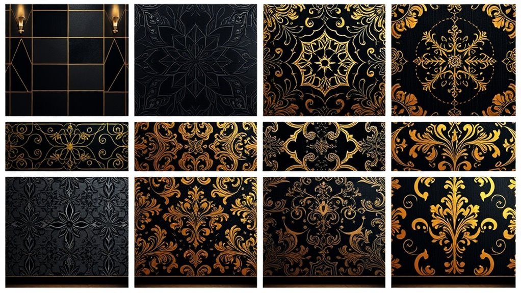 elegant black and gold decor