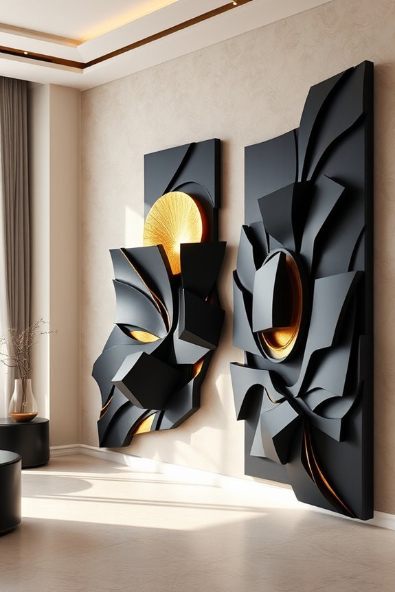 elegant black and gold decor