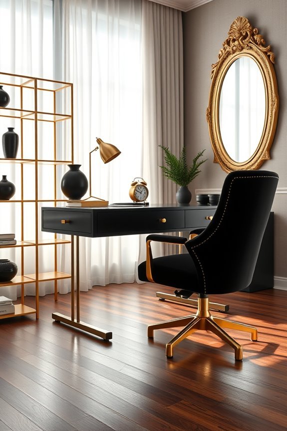 elegant black and gold