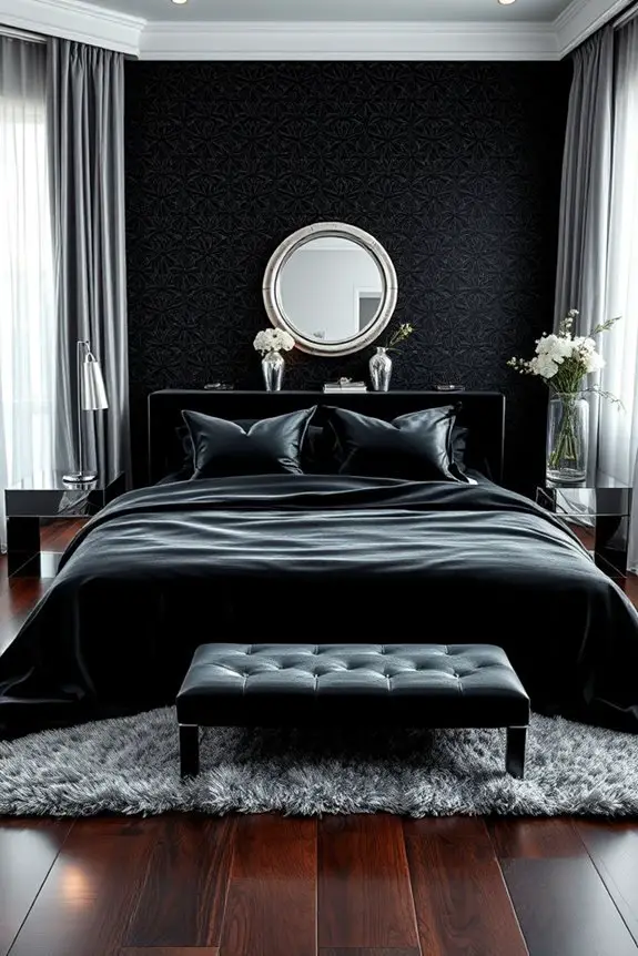 elegant black and silver decor