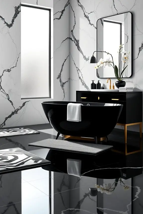 elegant black and white contrast