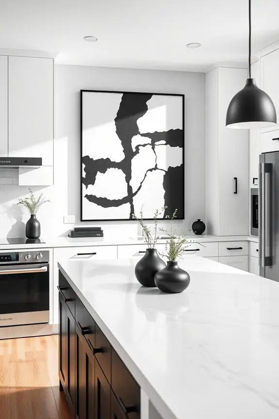 elegant black and white decor