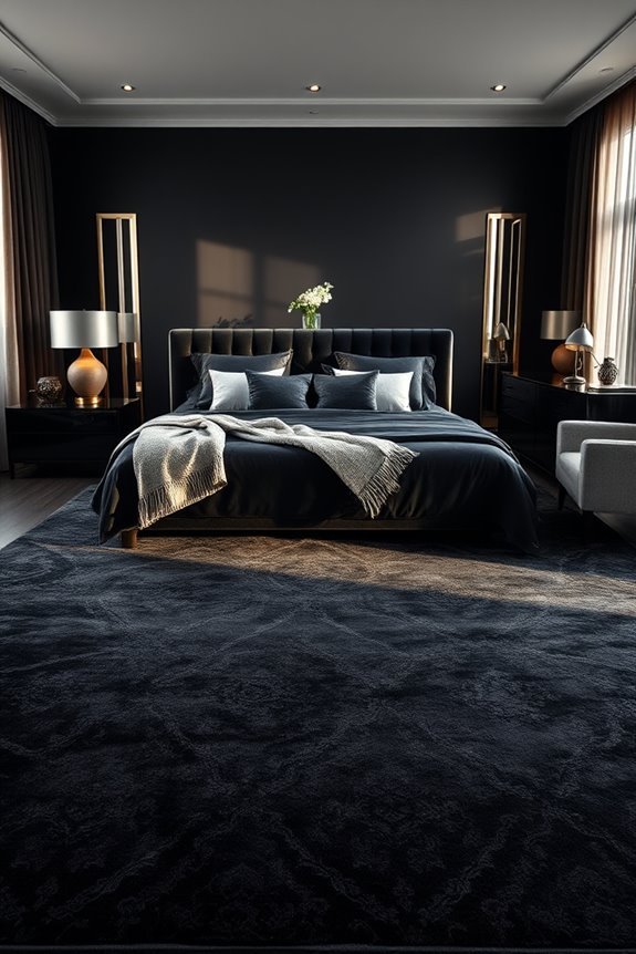 elegant black area rugs