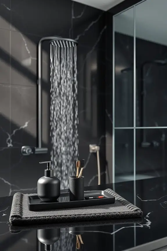 elegant black bathroom decor