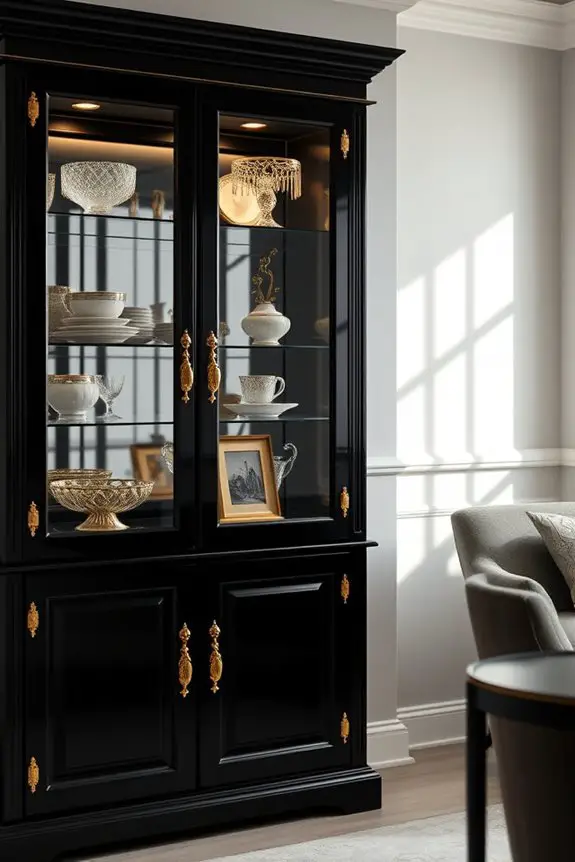 elegant black cabinet luxury