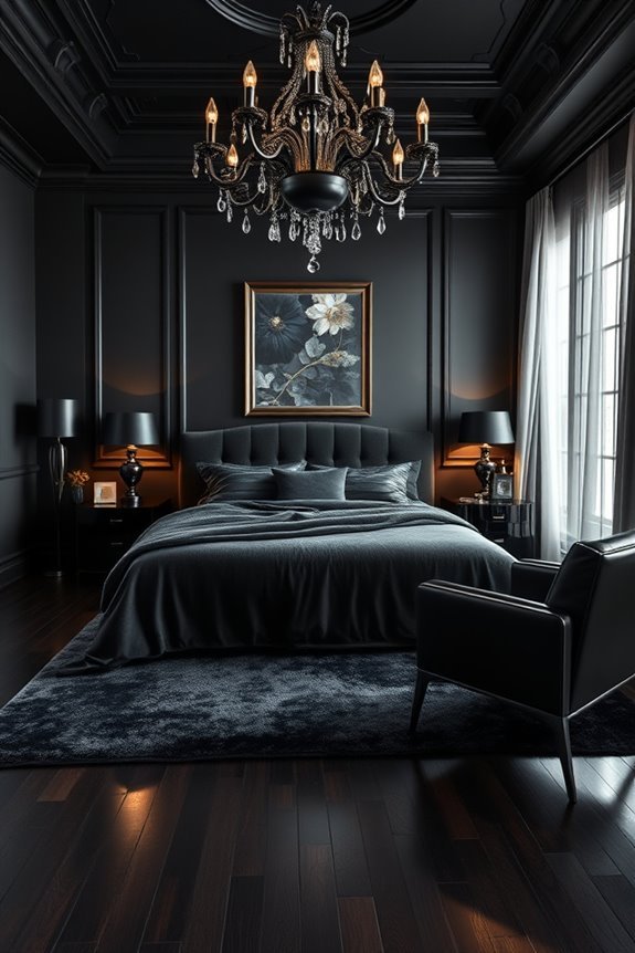 elegant black chandelier allure